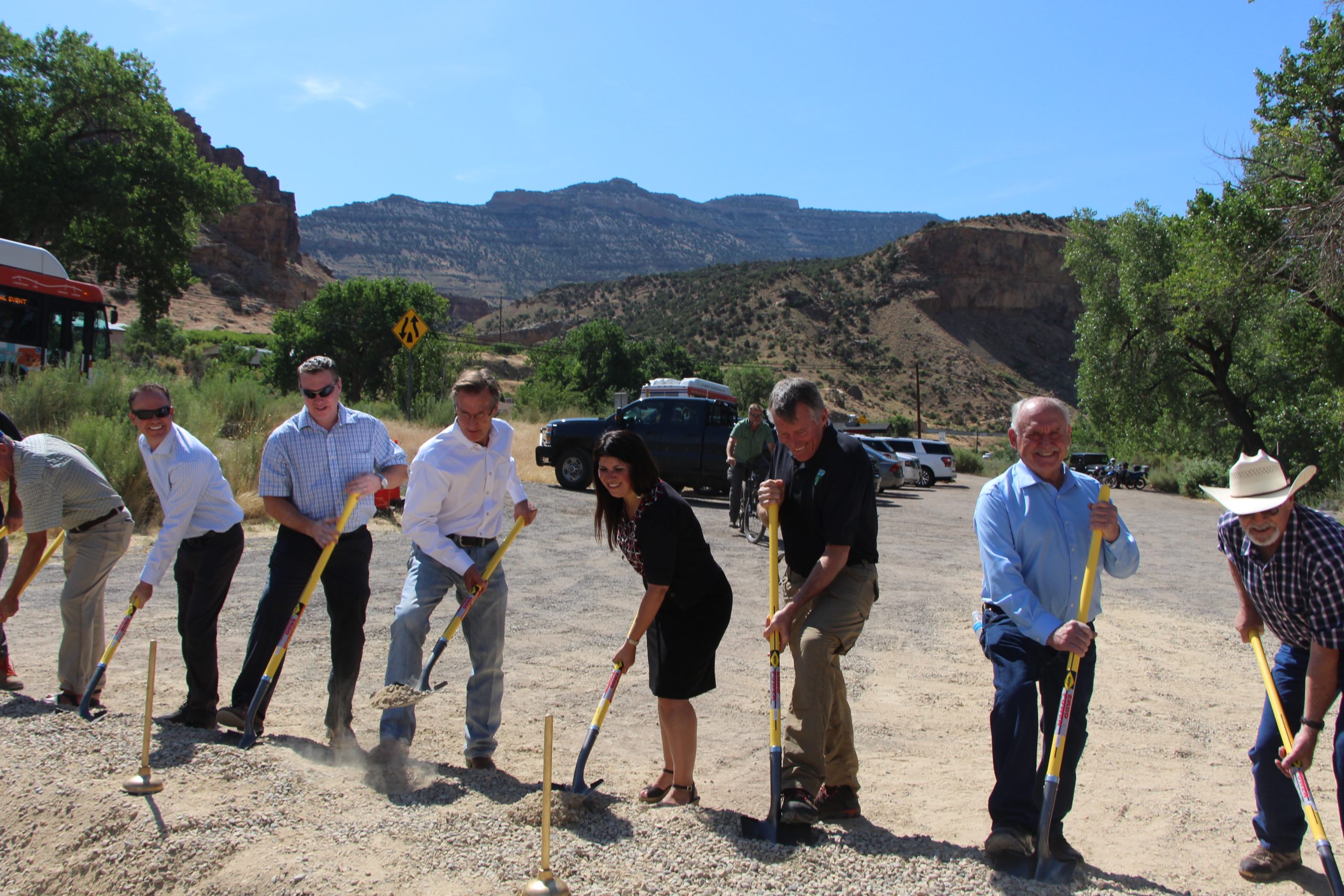 Rose at a groundbreaking ceremony